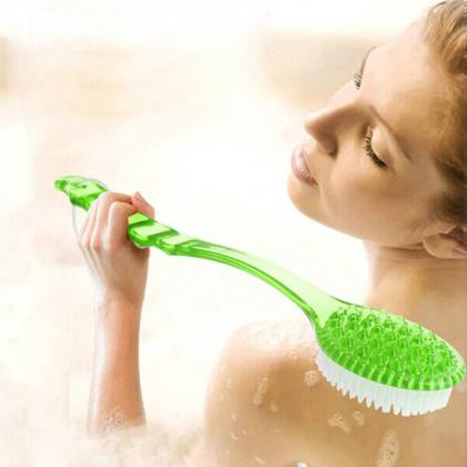 long handle soft pure white bristle plastic massage bath shower brush long handle soft pure white bristle plastic massage bath shower brush
