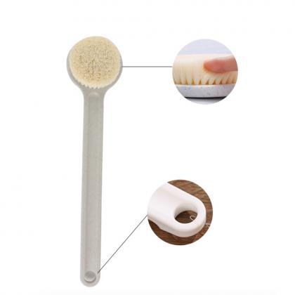Hot selling pure white bristle plastic beech bath shower brush Hot selling pure white bristle plastic beech bath shower brush