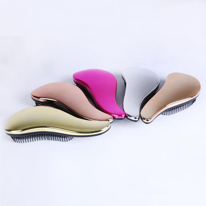 UV electroplated metalized chrome plated detangling hair brush,detangler hair brush,hair brush China factory wholesale