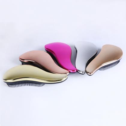 UV electroplated metalized chrome plated detangling hair brush,detangler hair brush,hair brush China factory wholesale