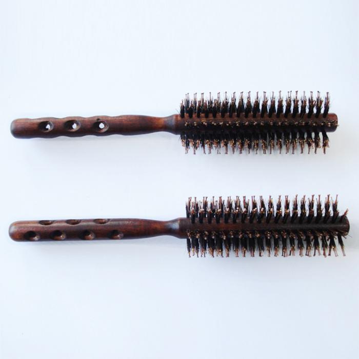 hair dryer brush custom round wooden hair brush
