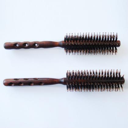 hair dryer brush custom round wooden hair brush