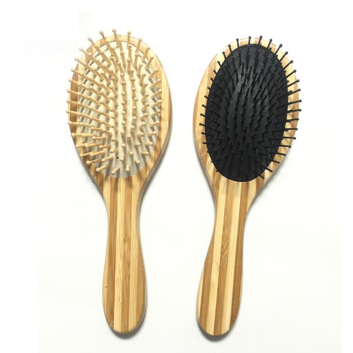 custom bamboo private label hair brush