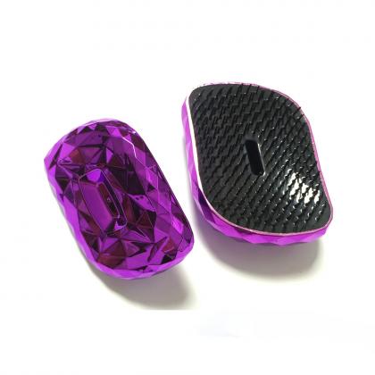 UV electroplated chrome plated no tangle ease detangling diamond hair brush ,detangler hair brush,hair brush China factory wholesale