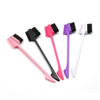 double sided edge hair brush comb for eyebrow grooming trimming comb